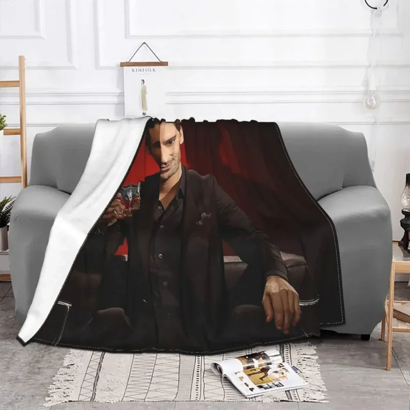 

Lucifer Coral Fleece Textile Decor Tom Ellis Multi-Function Super Warm Throw Blanket For Bedding Car Plush Thin