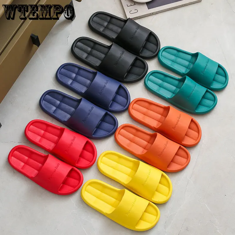 WTEMPO Women Comfortable Bathroom Slipper EVA Shower Slides Sandals Pool Flip Flop Summer Anti-slip Shoes Wholesale Dropshipping