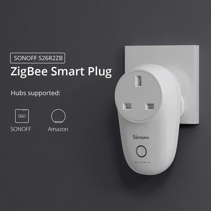 Умная розетка 16A EU/UK/BR Sonoff S26 с Wi-Fi/Zigbee умная таймером для умного дома работает