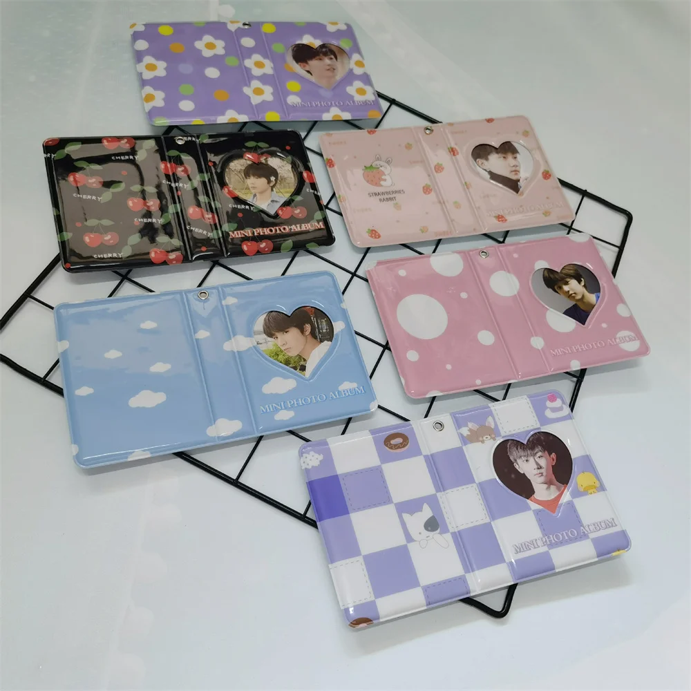 

3 Inches Kawaii Photo Album 40 Pockets Picture Storage Book Mini Portable Card Book Postcards Collect Book Organizer Card Holder
