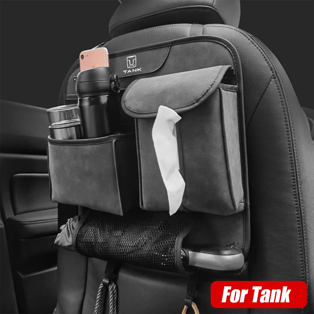 

Для GWM Great Wall Tank 300/500/700 аксессуары замшевая Автомобильная центральная консоль сумка для хранения на сиденье органайзер для хранения ранец отделка