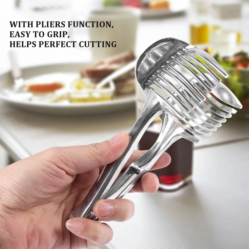 

Multiuse Tomato Slicer,Multi-Functional Slicer,Design For Accurate Cuts Tomatoes Lemon Cutter,Handheld Onion Slicer