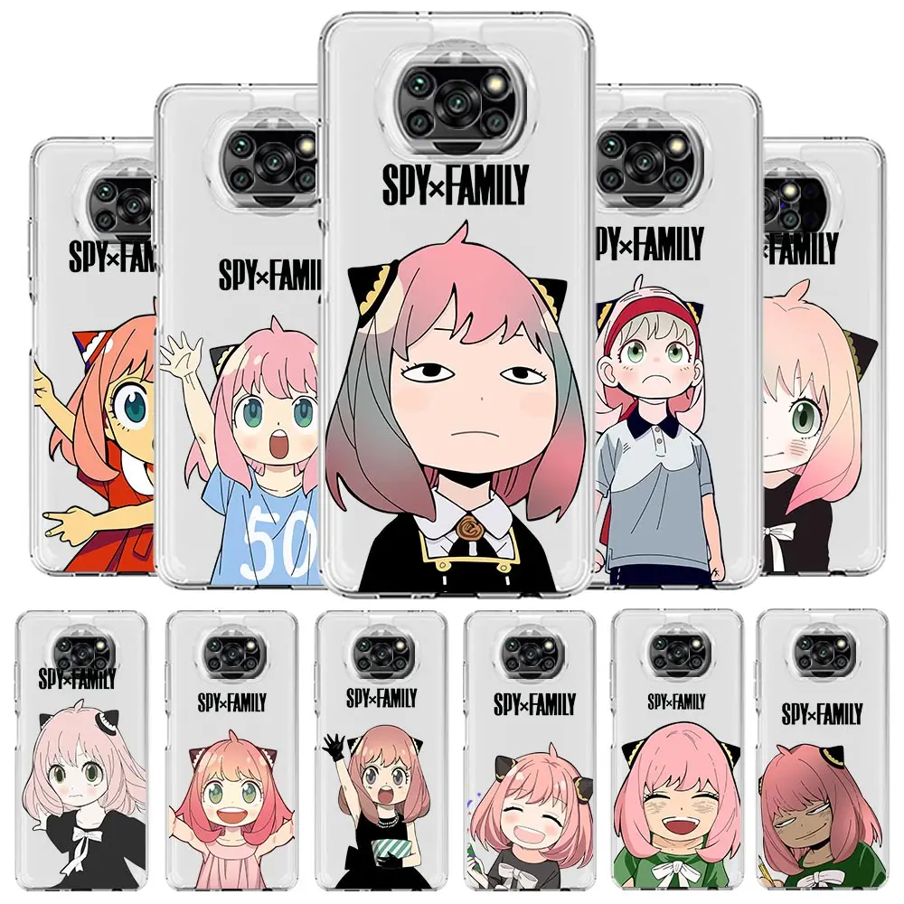 

Anya Forger Spy X Family Phone Case for Xiaomi Poco X3 NFC X5 Pro X4 F4 GT F3 M3 M4 Mi 12 11 Lite 5G 11X Ultra 11T Pro Cover