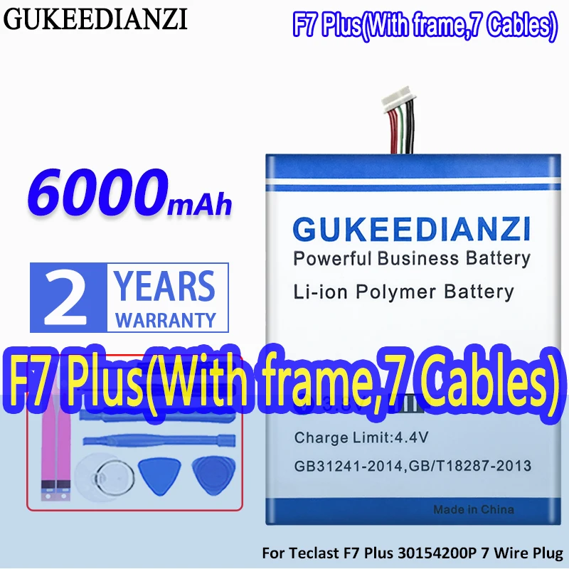 Аккумулятор GUKEEDIANZI большой емкости 6000 мАч для Teclast F7 Plus 30154200 P UTL- 2778180 -2S 2978180 3078180