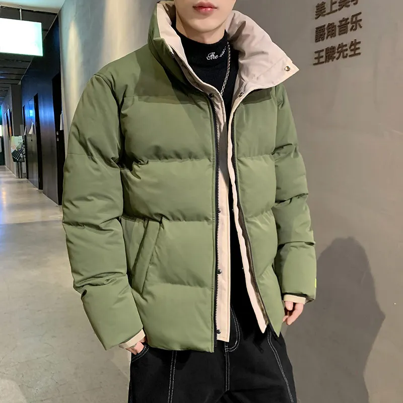 Men's youth down silk cotton jacket winter clothes new high-quality fashion loose jacket warm thick coat cotton jacket windbreak