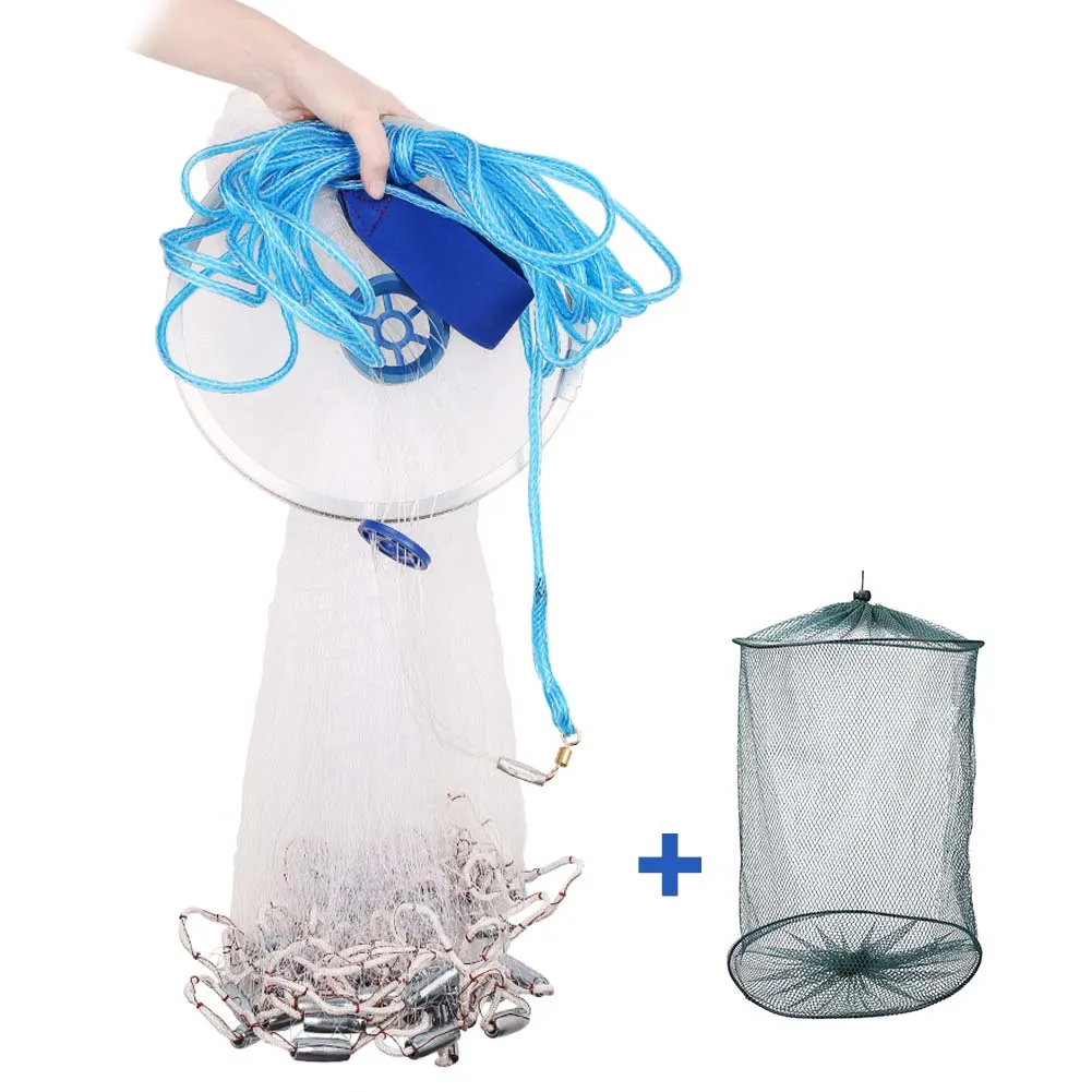 

Aluminum Ring USA Cast Nets 2.4-3.6M Small Mesh Easy Throw Fly Fishing Net Tool Small Mesh Outdoor Hand Throw Catch Fish Network