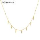 Цепочка-чокер ANDYWEN из стерлингового серебра 925 пробы с золотыми листьями, модное ожерелье 2020 с фианитами и кристаллами, Новое поступление 2020, ювелирные изделия в стиле рокпанк