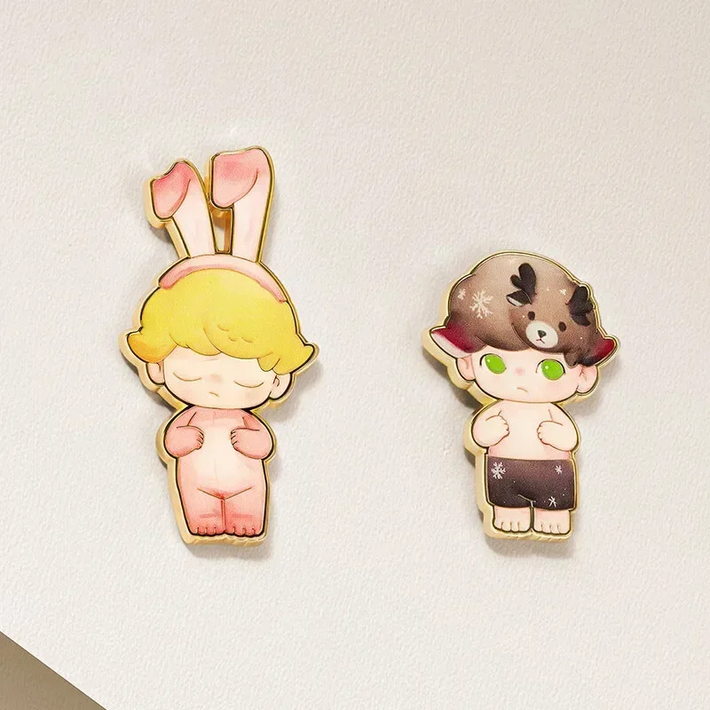 Фото POP MART DIMOO Ретро Значок Серия Слепая Коробка Kawaii Фигурка Тайный Подарок Оригинальная Кукла Сумка Обгадай Модель Игрушки №3