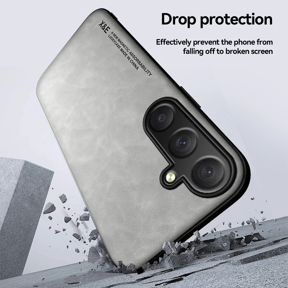 Автомобильный магнитный держатель кожаная задняя крышка для Samsung Galaxy M35 5G рамка