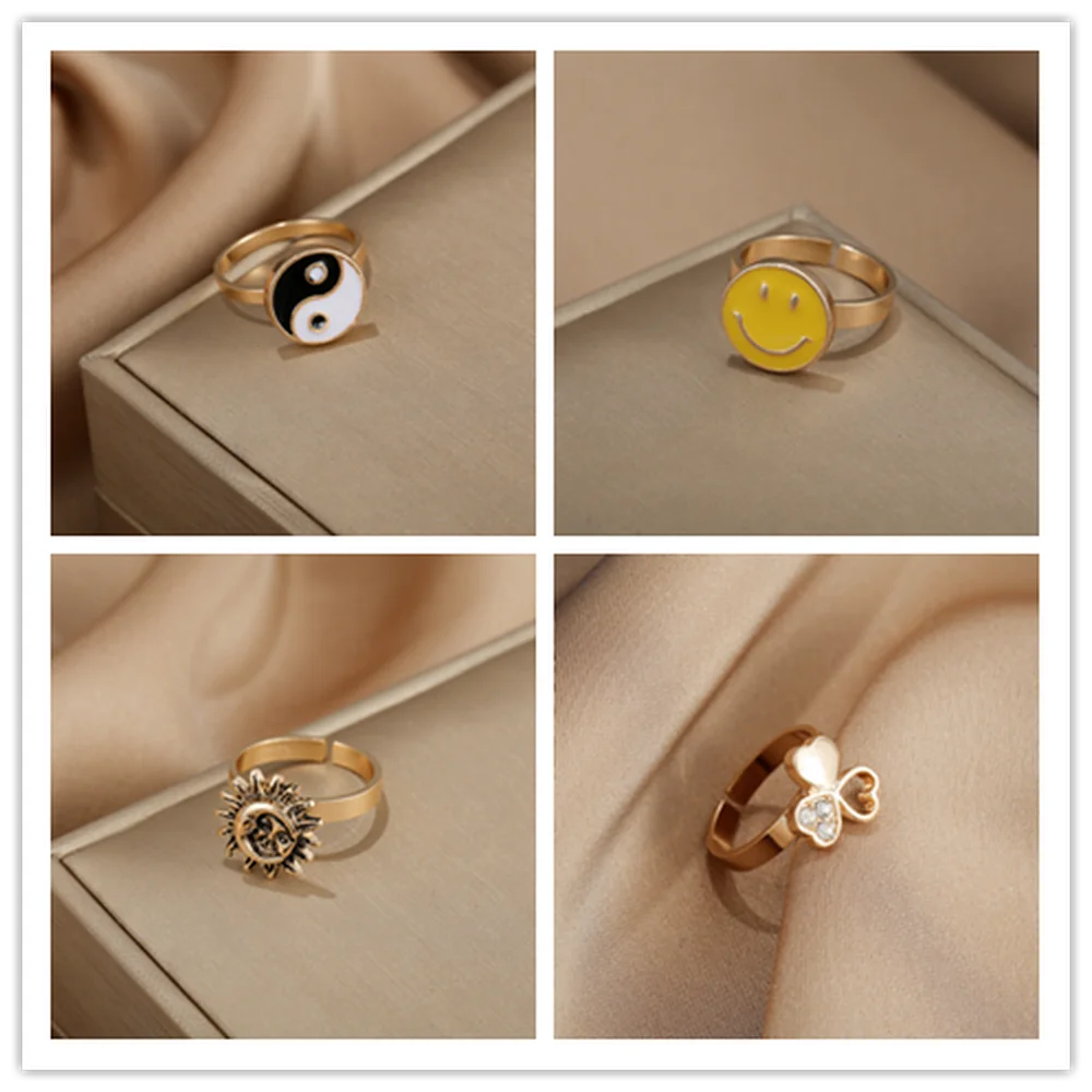 Новинка 2022 детское кольцо с изображением цветов бабочки мельницы маргаритки