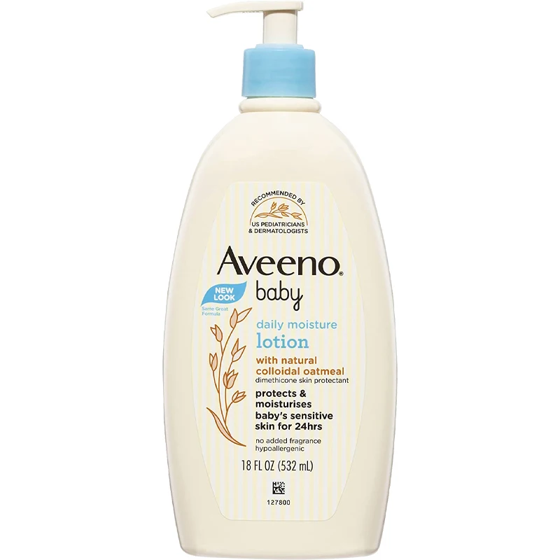 

Aveeno Baby Daily Moisture Moisturizing Lotion for Delicate Skin with Natural Colloidal Oatmeal & Dimethicone Hypoallergenic