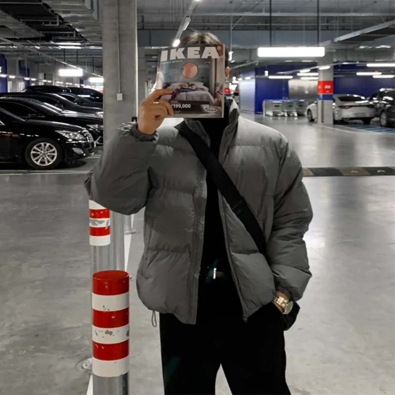 2022 Winter Jacket Men Warm Fashion 3-color Casual Down Jacket Men Korean Loose Thick Short Coat Mens Parker Clothes M-2XL