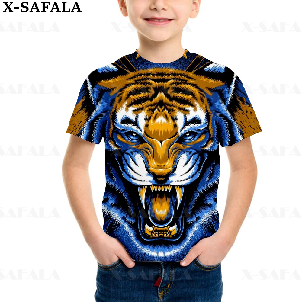 

Tiger Animal Viking Warrior Fire King Kids Boys T Shirt Short Sleeves Tops Girls Children Clothing Summer Tee Toddler Clothes-17