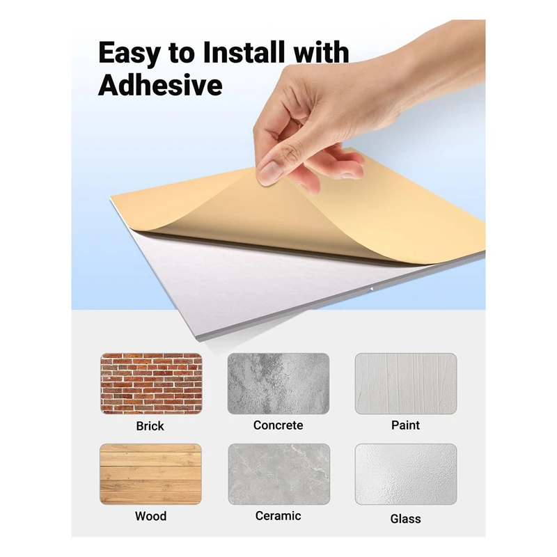 Акустические панели из пеноматериала 12 шт./упаковка 12x12x0 4 дюйма самоклеящиеся