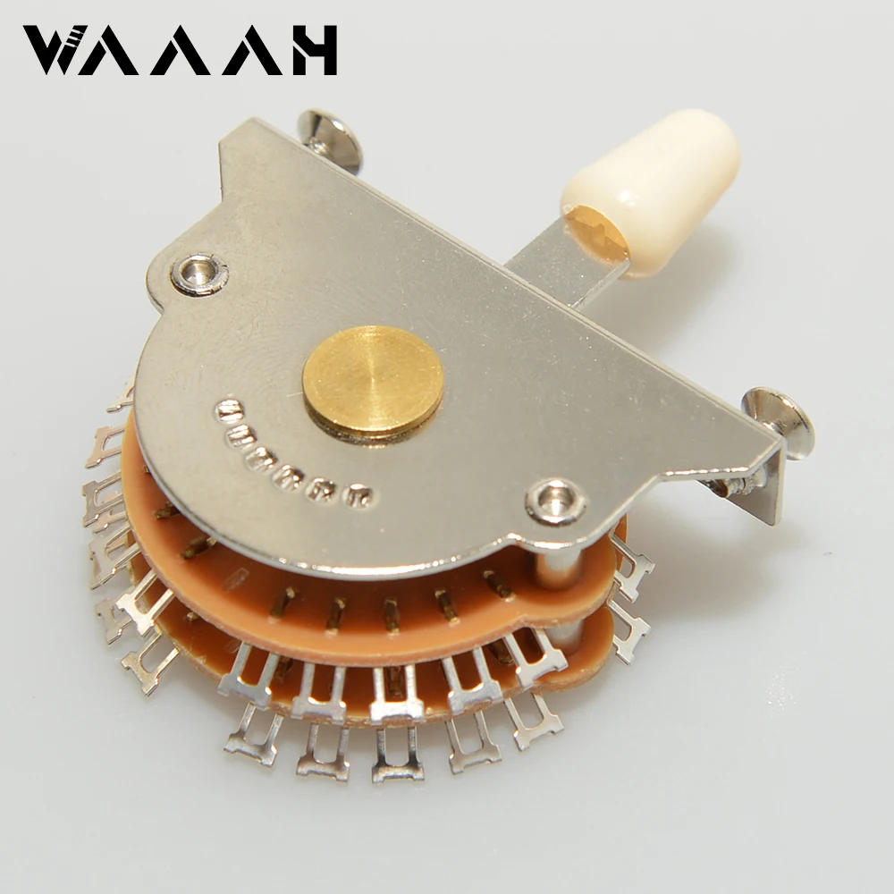 Guitar 5 Way Super Switch Pickup Selector Super 4-Pole Double Wafer for Strat/Tele Guitars with 3pcs  Tips