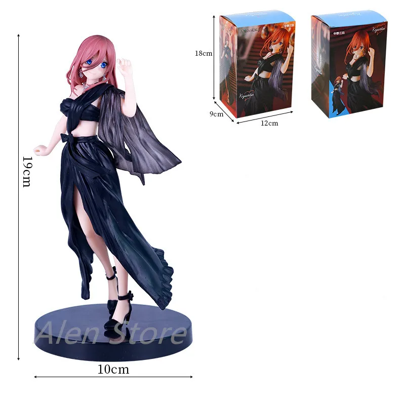 

Лидер продаж, японские аниме фигурки героев мультфильма квинтуплетс Накано Мику Нино ичика итсуки, черные вечерние статические игрушки