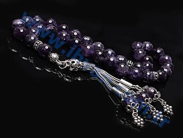 IQRAH Amethyst Stone Rosary (925 STERLING SILVER)
