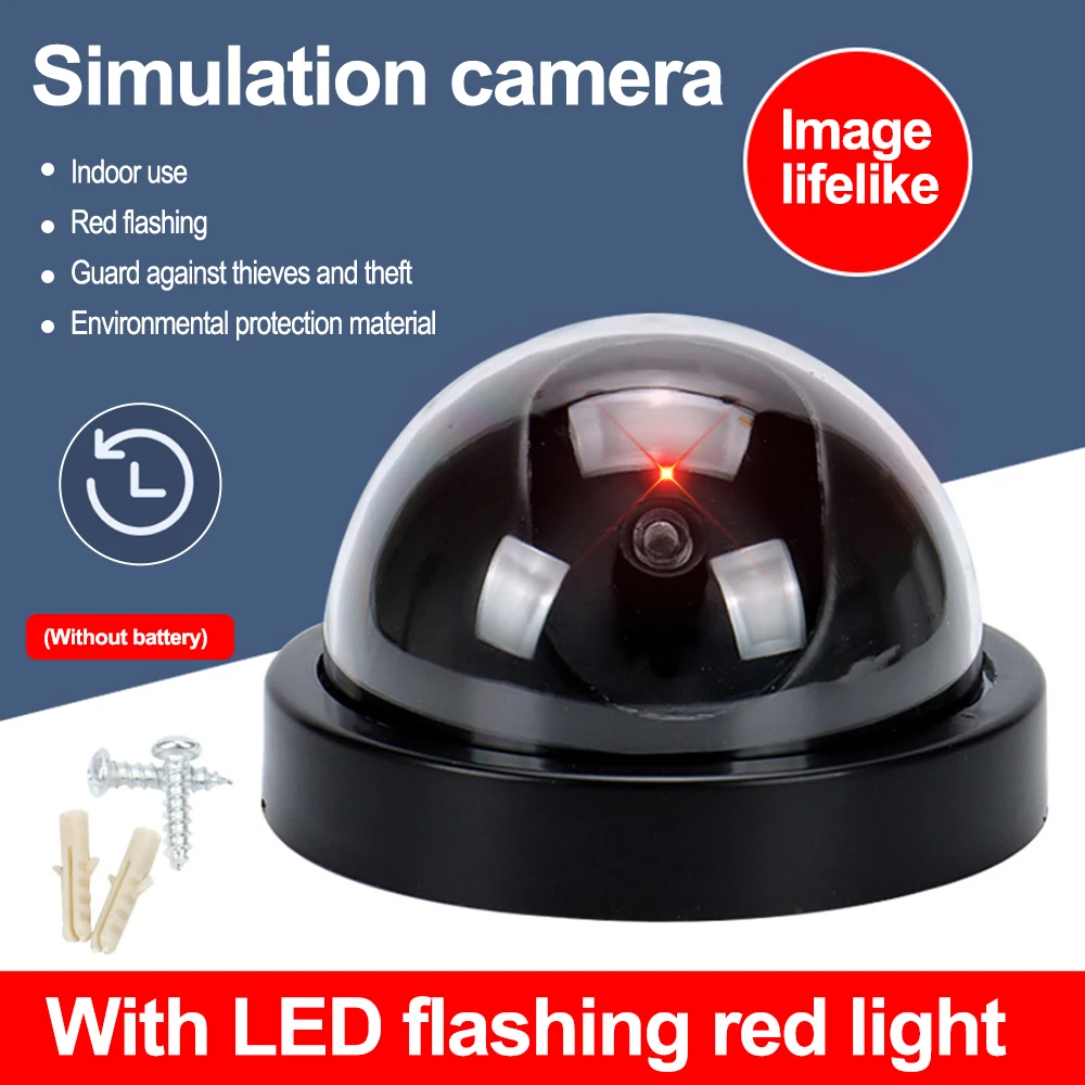 Wireless Dummy Camera CCTV Dome Outdoor LED Flashing False Hemisphere Simulation Monitor Cam Fake Security Surveillance System