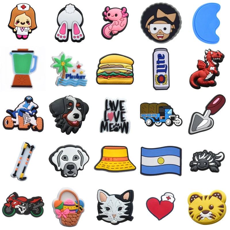 

Women Charm Decorations for Crocs Kids Men Shoe Charms Gifts Para Pins Set Jeans Girl Boy Wholesale Bulk Shoes Accessories Packs