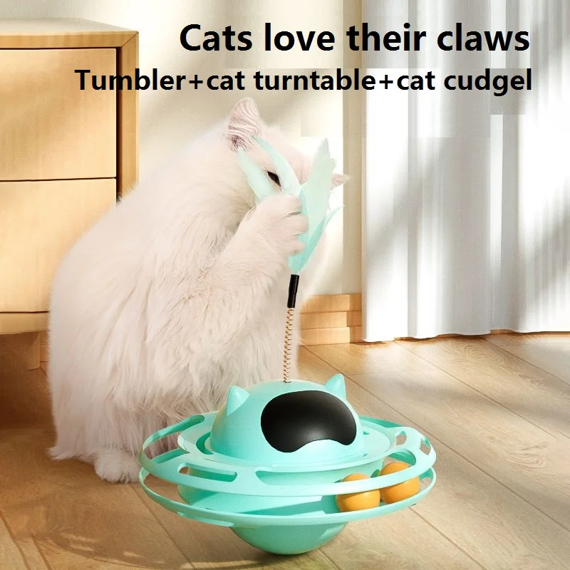 

Cat toy cat turntable ball cat cudgel self hi fun toy bite resistant interactive tumbler cat toy