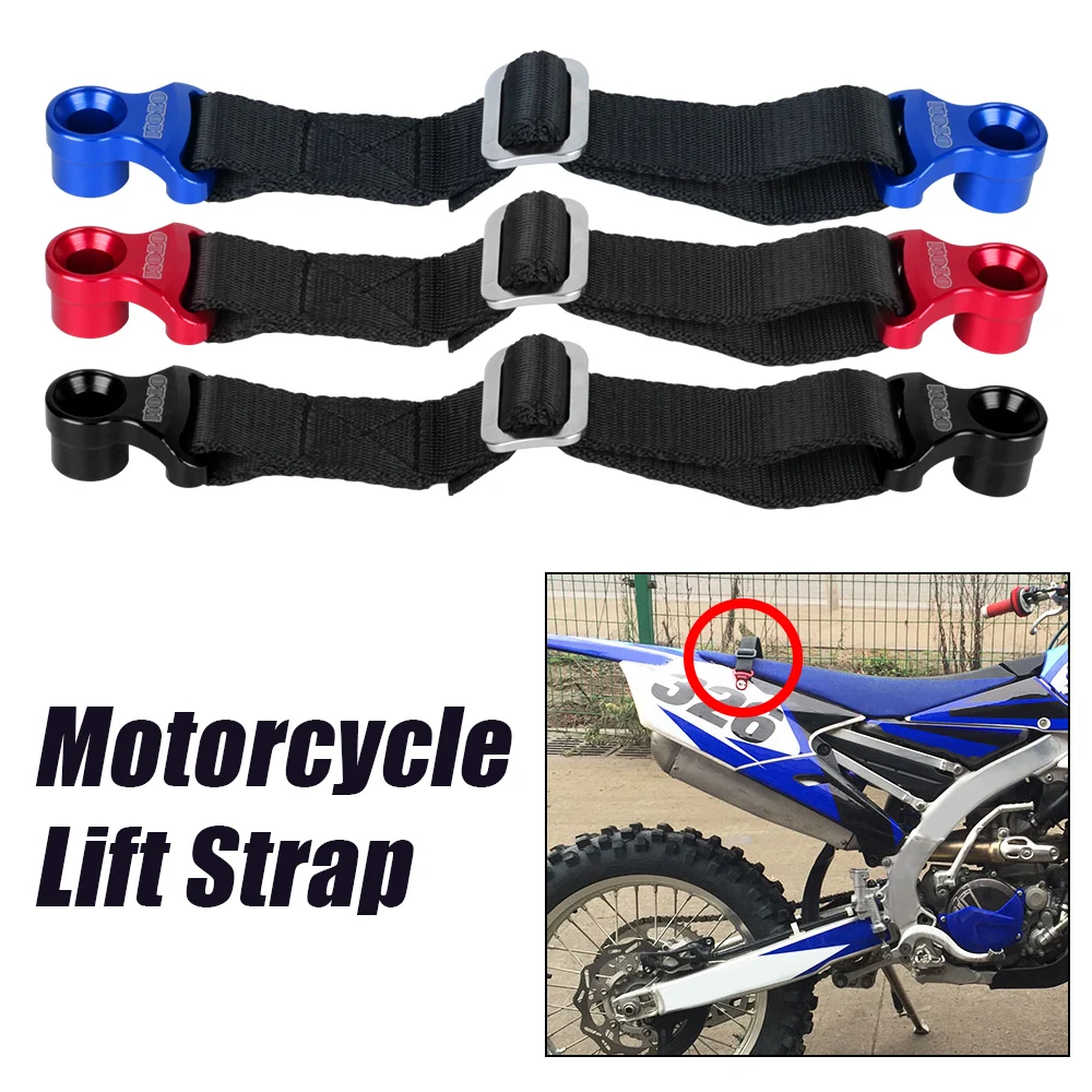 

Leashes Motorcycle Rescue Pull Strap Lift Sling Belt Adjustable For HONDA KAWASAKI SUZUKI Dirt bike Motocross Rear Seat Mouting