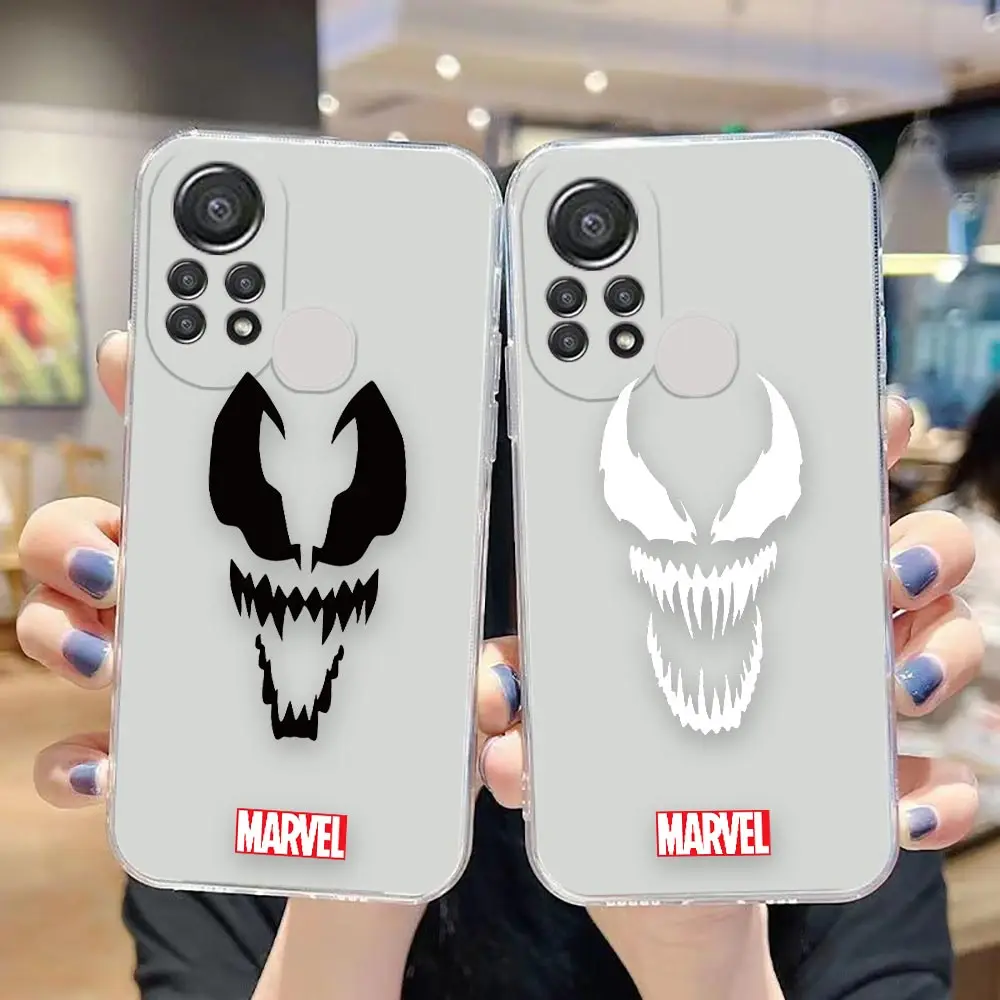 

Clear Phone Case For TECNO CAMON 18 HOT 10S 11S NFC 8 9 10 11 12 PLAY POVA2 SMART 6 7 GO PRO 2020 Case Marvel Venom Logo