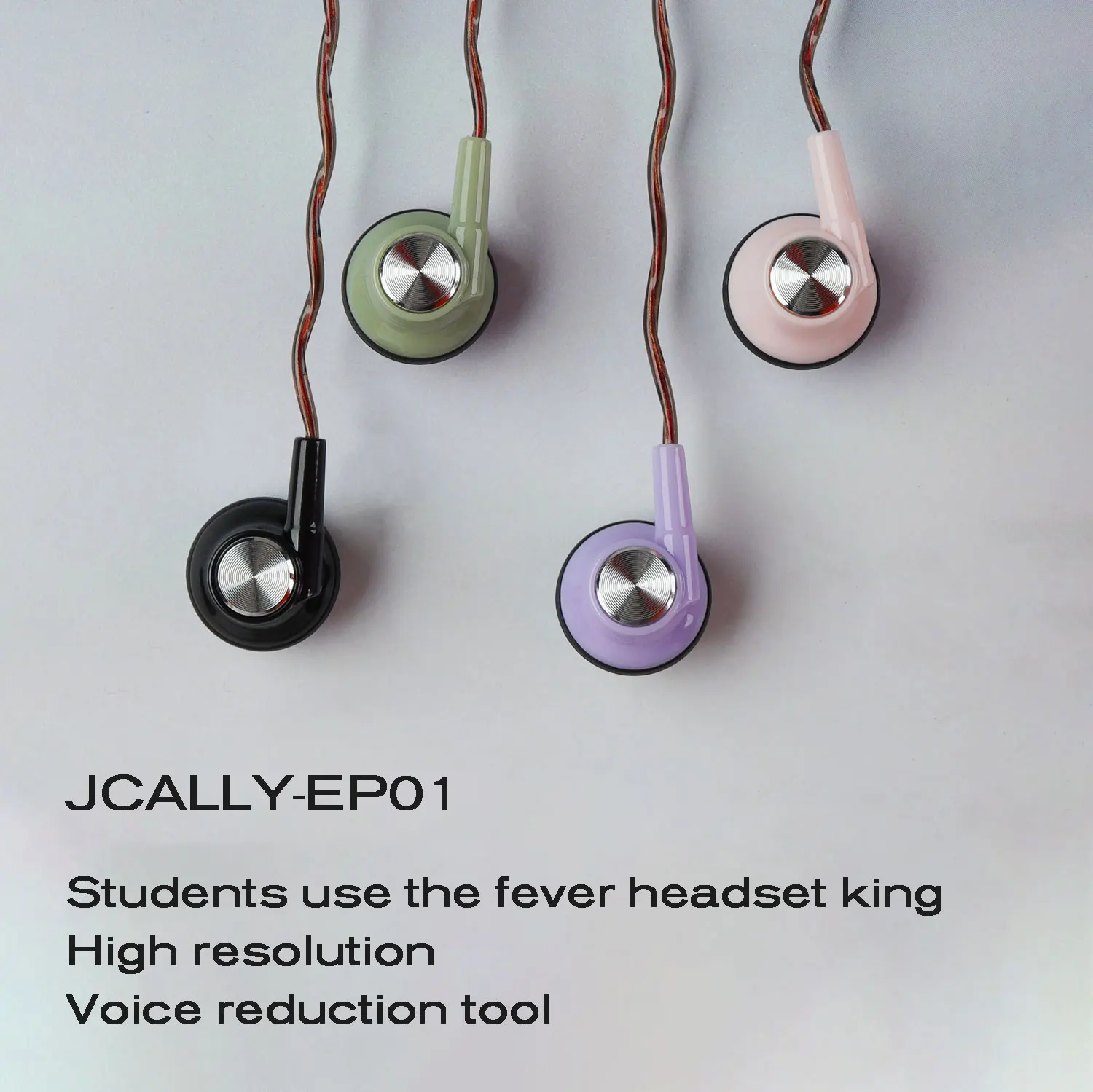 

JCALLY EP01 In-ear Headphones Vocals Flat Head Earphone Dynamic Earbuds with OFC 3.5mm Jack Cable KZ CCA EDX