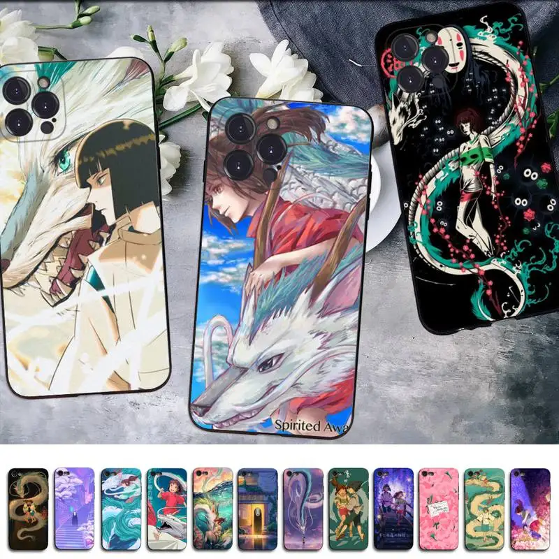 

Cartoon Studio Ghibli Spirited Away Phone Case For iPhone 14 13 12 Mini 11 Pro XS Max X XR SE 6 7 8 Plus Soft Silicone Cover