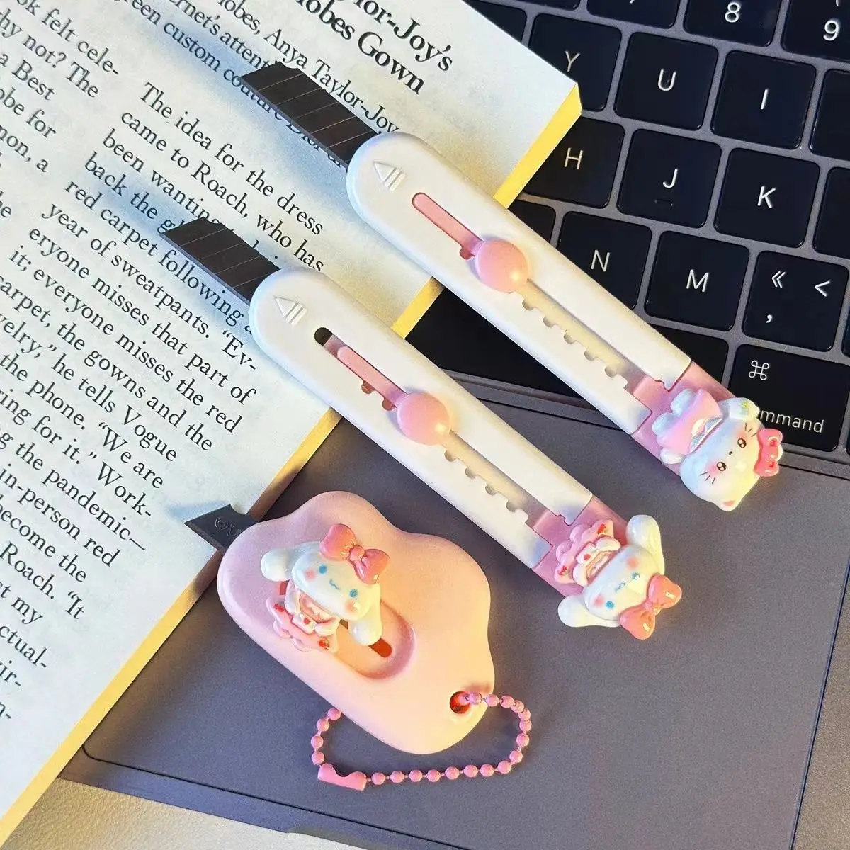 2024 Новый мини-нож Hello Kitty милый и портативный бытовой нож для резки бумаги