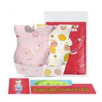 10 piece childrens bib and baby absorbent saliva towels newborn cartoon saliva cloth kids disposable paper bib