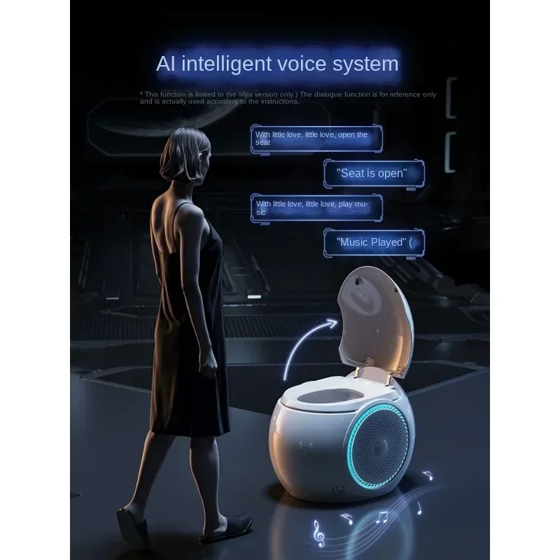 Умный туалет без ограничения давления воды в форме яйца полностью