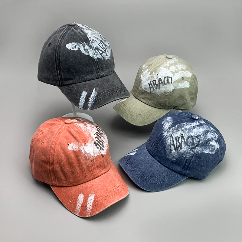 

New INS Funny Handprint Kpop Hole Men Women Baseball Hats Cotton Harajuku Letter Street Breathable Fashion Adjustable Sport Caps