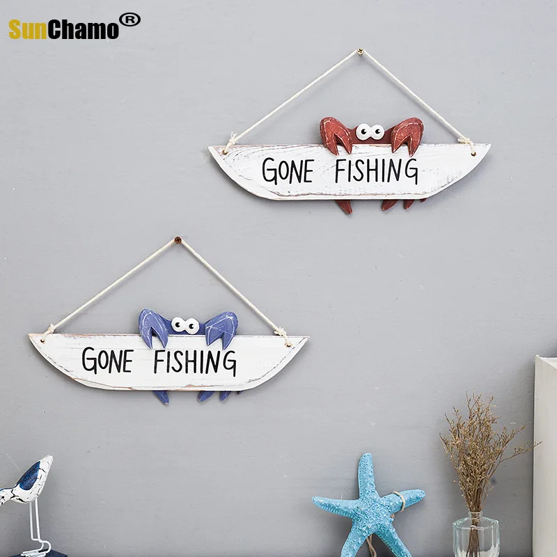 

Sunchamo вышел Рыбалка Средиземноморский Краб список открытый двор знак океан креативный индикатор открытый магазин украшение для спальни под...