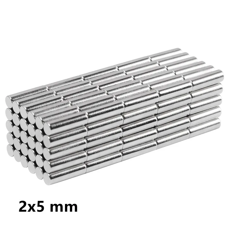 

100~2000pcs 2x5 mm Powerful Magnets Disc 2mm x 5mm Permanent Small Round Magnet 2x5mm Thin Neodymium Magnet Strong 2*5 mm 2*5mm