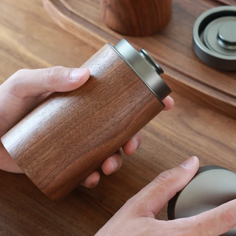 Чайная банка премиум-класса Новая китайская маленькая чайная корзина из черного