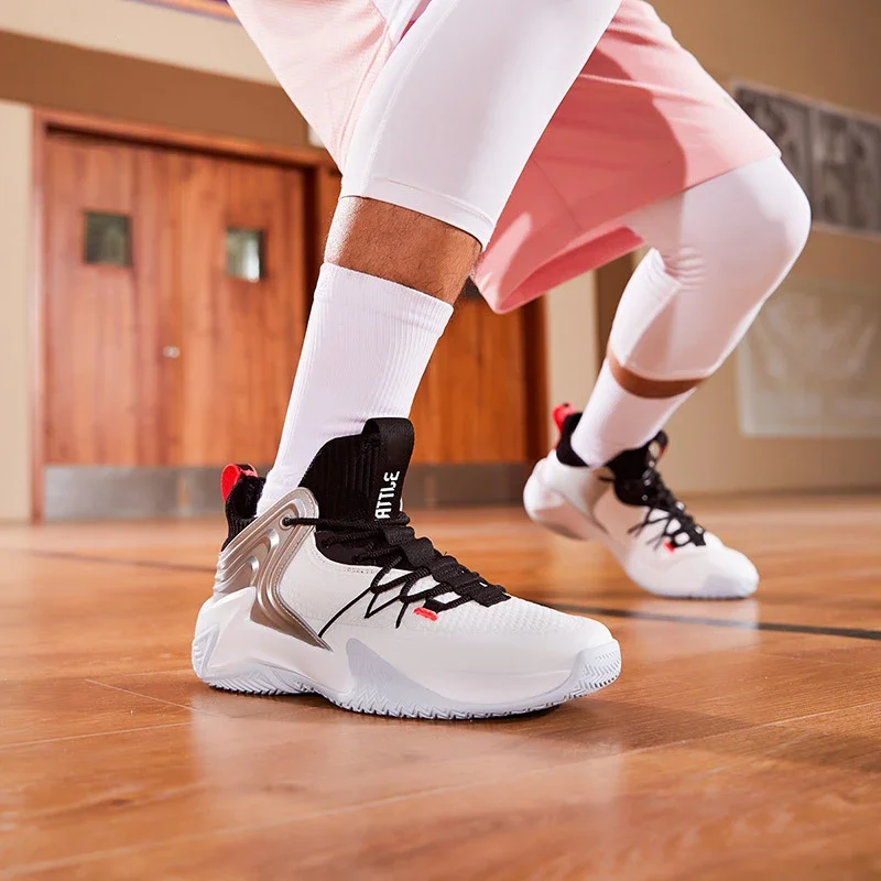 QIAODAN Basketball Shoes for Men 2024 New Fashion Non-slip Cushion High Top Elegant Sports Male Sneakers XM25200103T