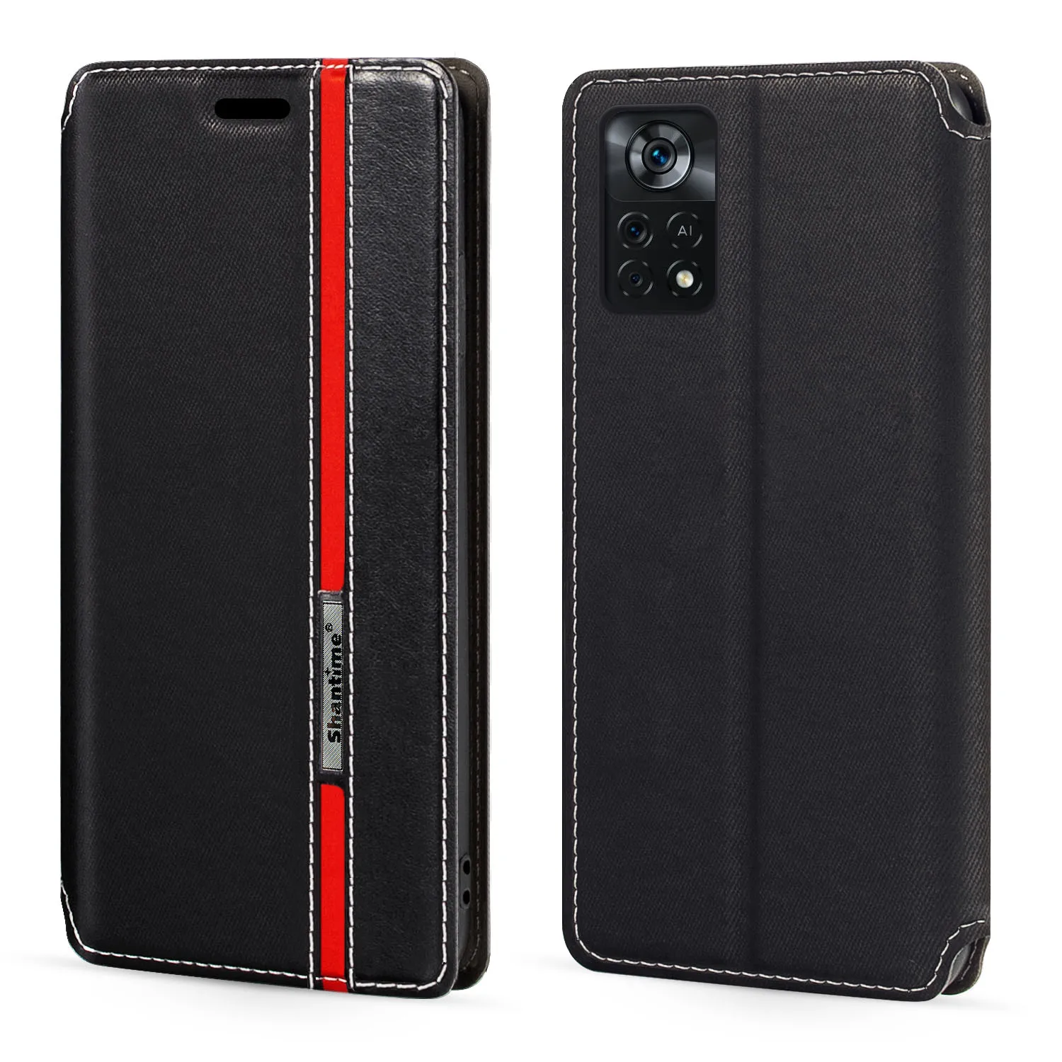 

For Xiaomi Poco X4 Pro 5G Case Fashion Multicolor Magnetic Closure Leather Flip Case Cover with Card Holder 6.67 inches