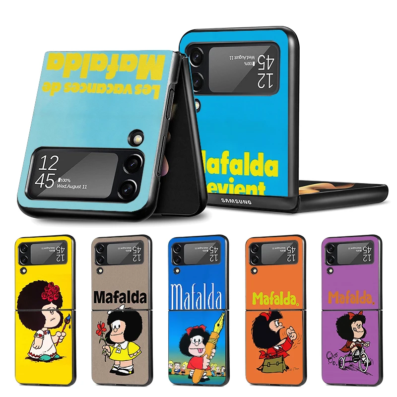 Флип-чехол Mafalda 4 Z с мультяшным рисунком флип-чехол для Samsung 3 5 цвет черный жесткий