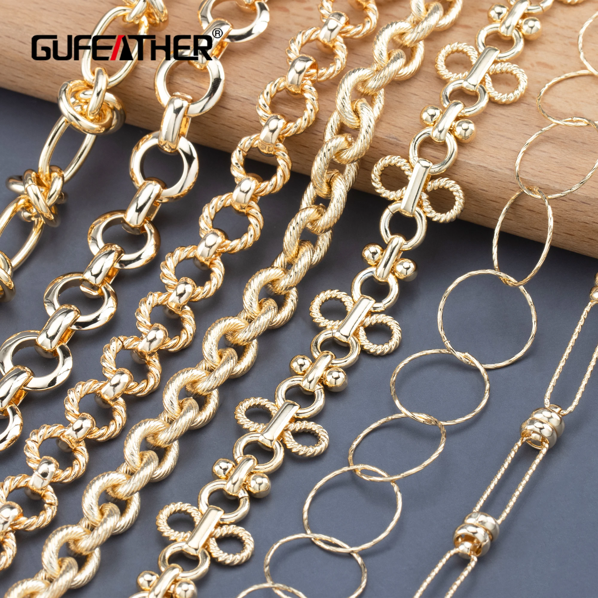 Цепочка GUFEATHER C170 для самостоятельного изготовления ювелирных изделий ожерелье