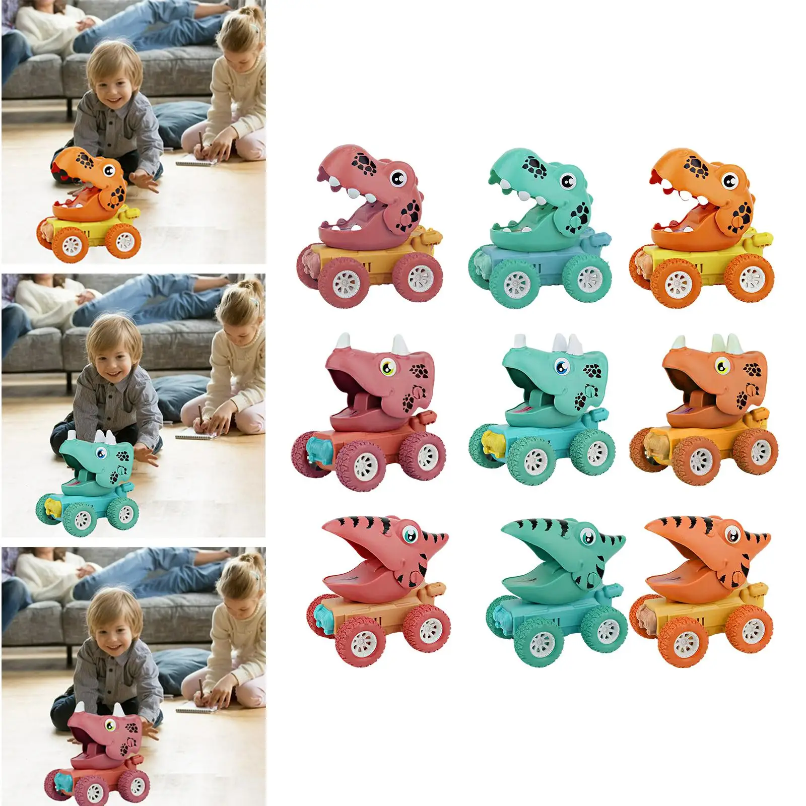 

Dinosaurs Car Educational Pull Back Inertial Toddler Child