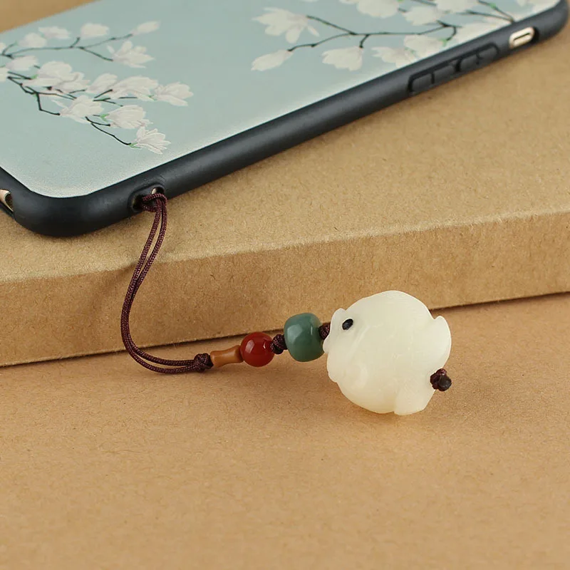 Мешочек с рыбками и фруктами цвета слоновой кости кулон-брелок для автомобиля -