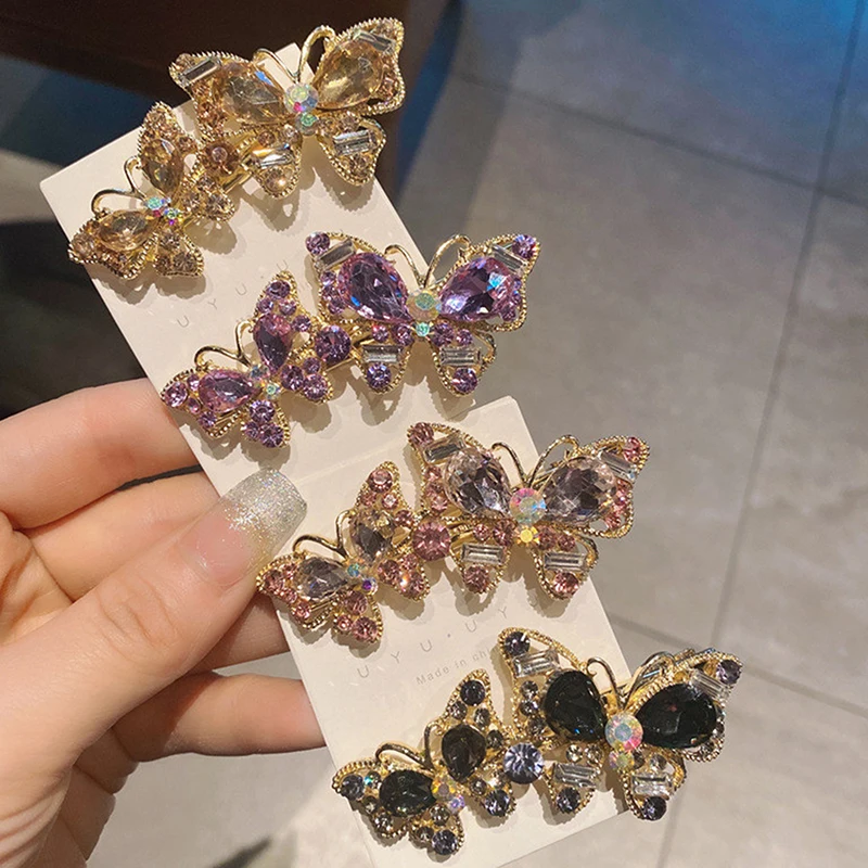 

Retro Full Diamond Bangs Hairpin Female Fashion Cute Hairpin Back Head Rhineston