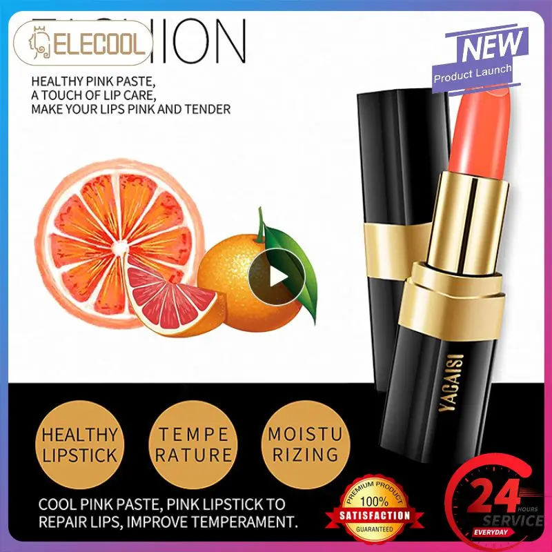 

YACAISI Temperature Color Changing Lipstick Waterproof Long Lasting Nutritious Lip Balm Lip Plumper Relieve Dryness Makeup TSLM2