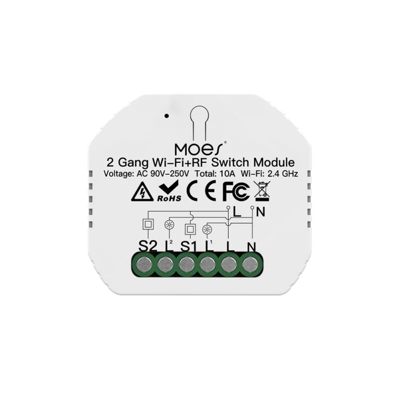 

DIY Mini WiFi Smart Light Dimmer Switch Module Smart Life Tuya Smart Remote Control Work with Alexa Google Home 1/2 Way 2 Gang