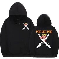 technoblade merch essential men women black clothes double sided print hoodie funny kawaii pee vee pee pig god pattern hoodies