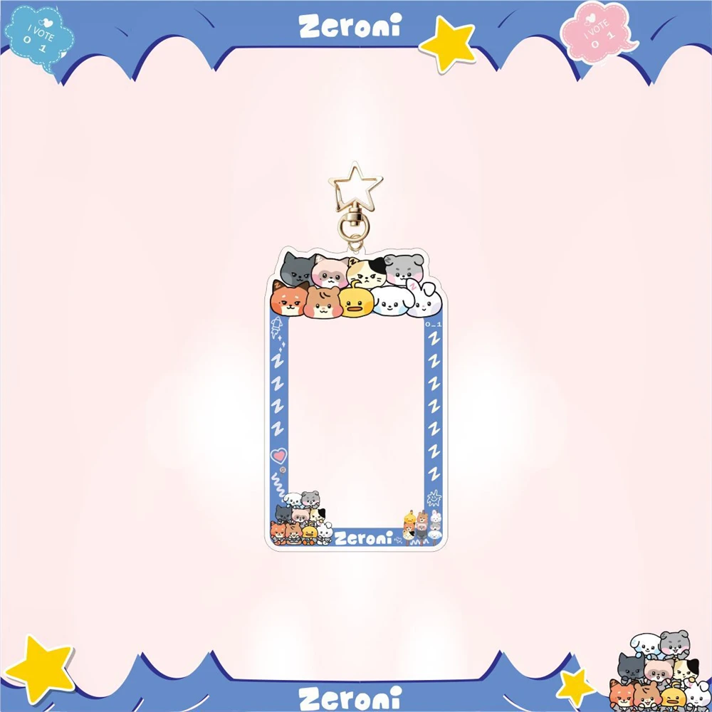 Брелок KPOP ZB1 с фоторамкой держатель для карт изображением героев мультфильмов