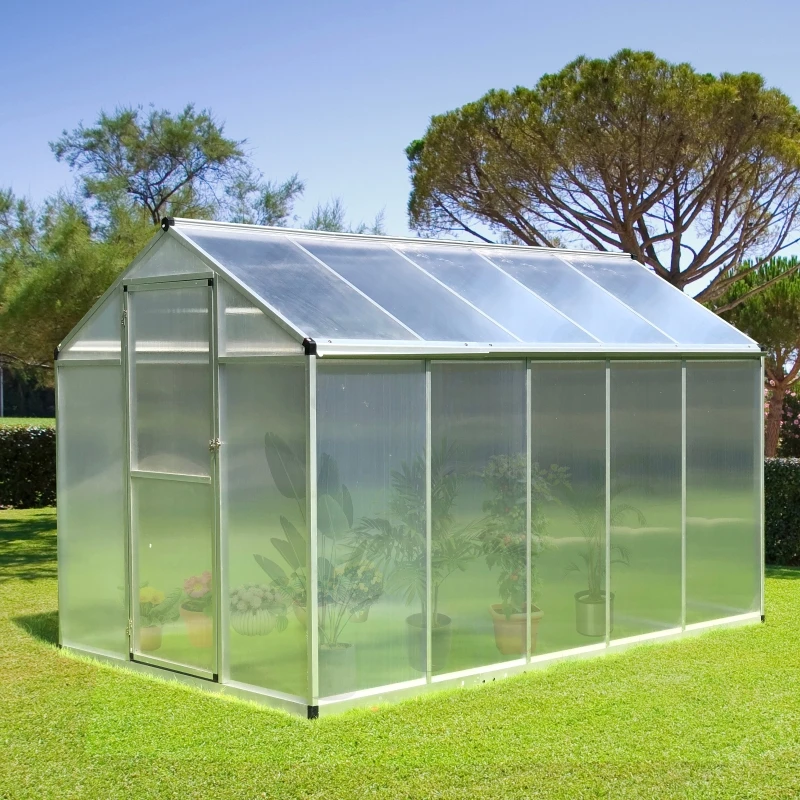 

10' L x 6' W Walk-In Polycarbonate Greenhouse for Winter