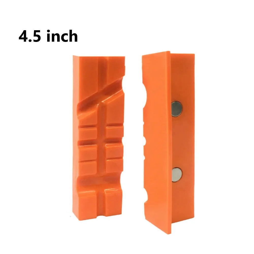 

2pcs Magnetic Soft Pad 4.5/6 Inch PPT Jaw Rubber For Metal Vise Bench Machine Clamps Tools Handle Tools