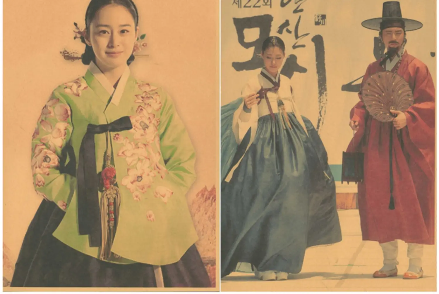 Корейское украшение стены ресторана барбекю живописная традиционная одежда