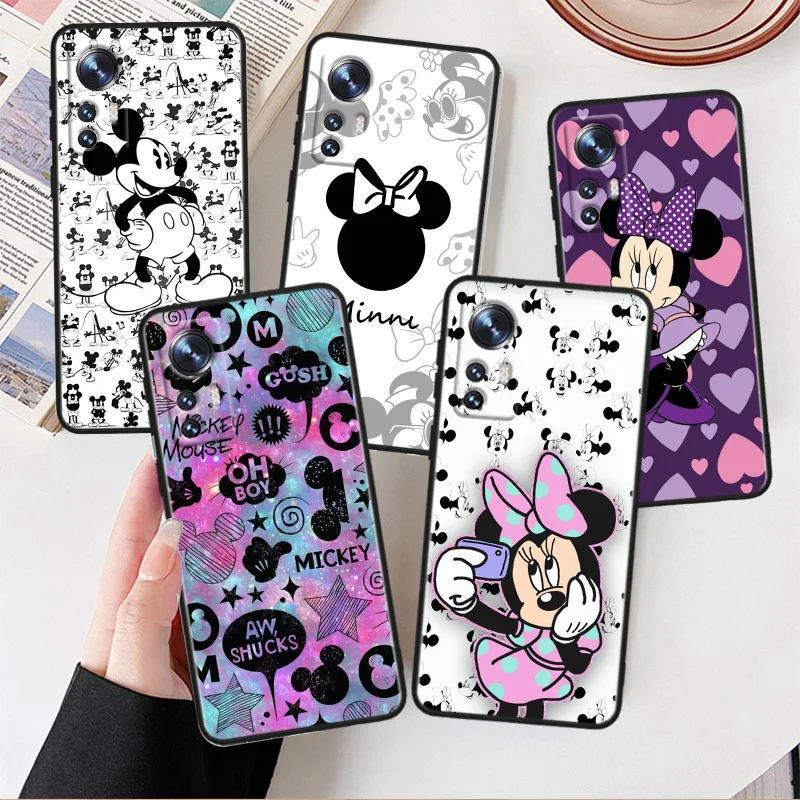 

Mickey mouse print Phone Case For Xiaomi Mi 12T 12S 12X 11i 11X 11T 11 10T 10S Ultra Pro Lite Black Soft Cover